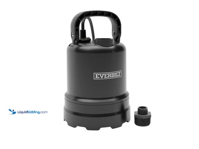 Lot 49-5552460 - Everbilt
1/3 HP Submersible Aluminum Utility Pump. Model # EB91430. Unused and powers on