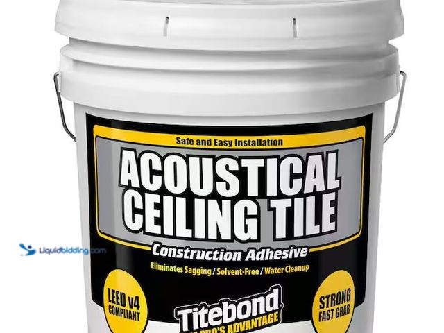 Lot 49-5573486 - Titebond
512 oz. Yellow Acoustical Ceiling Tile Construction Adhesive, Factory Sealed