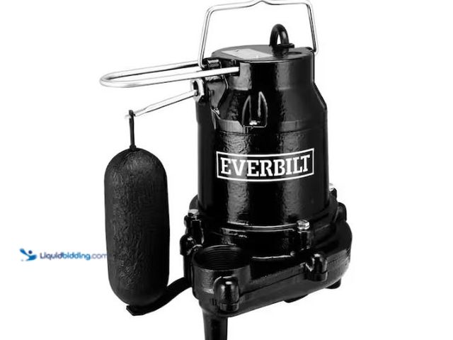 Lot 49-1624798 - Everbilt 1/2 HP Cast Iron Submersible Sump Pump; Model # HDS50; Used, Scuffs and Scratches.