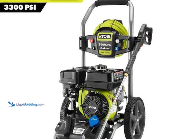 Lot 49-1568467 - RYOBI 3300 PSI 2.4 GPM Cold Water Gas Pressure Washer with 212cc Engine Model # RY80589, Unused, Mis...