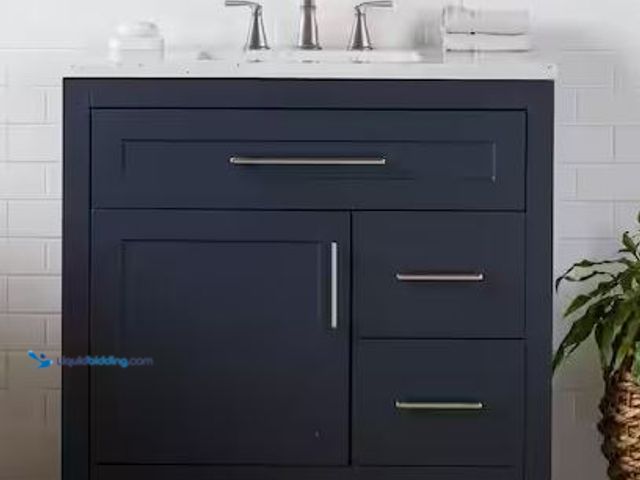 Lot 49-5490217 - Home Decorators Collection
Clady 37 in. Single Sink Deep Blue Bath Vanity with Silver Ash Cultured ...