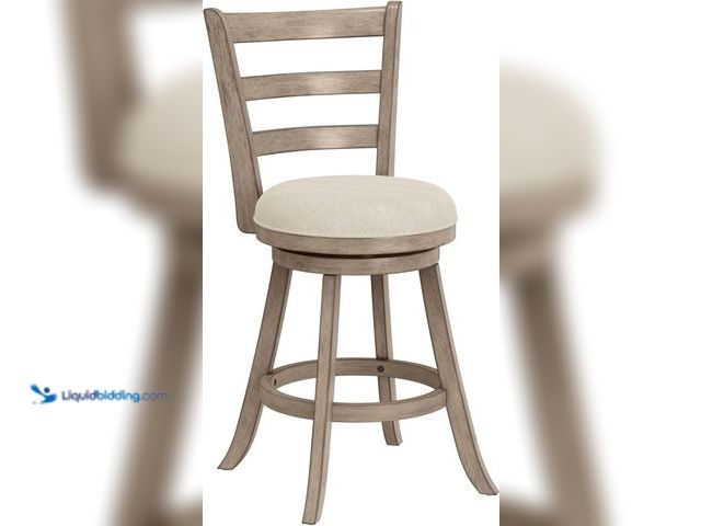 Lot 49-5484478 - Hillsdale Laymon Modern Wood Swivel Counter Height Stool, Gray Brown New