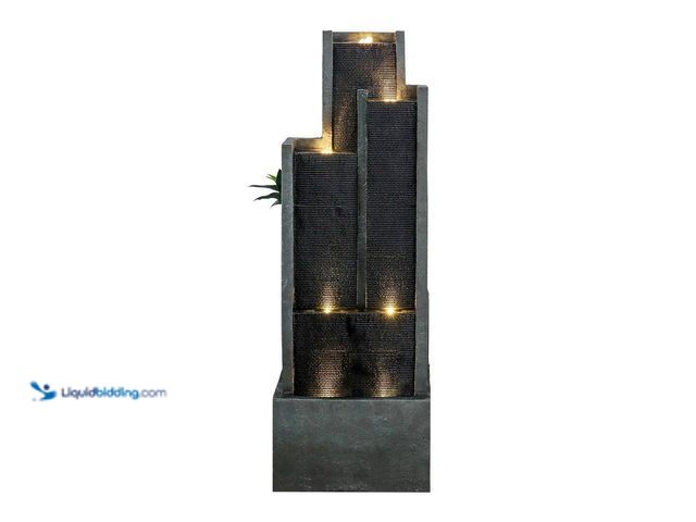 Lot 49-5543261 - Watnature
50.7in. Resin Outdoor Fountain - 5-Tier Modern Freestanding Indoor Waterfall Feature with...