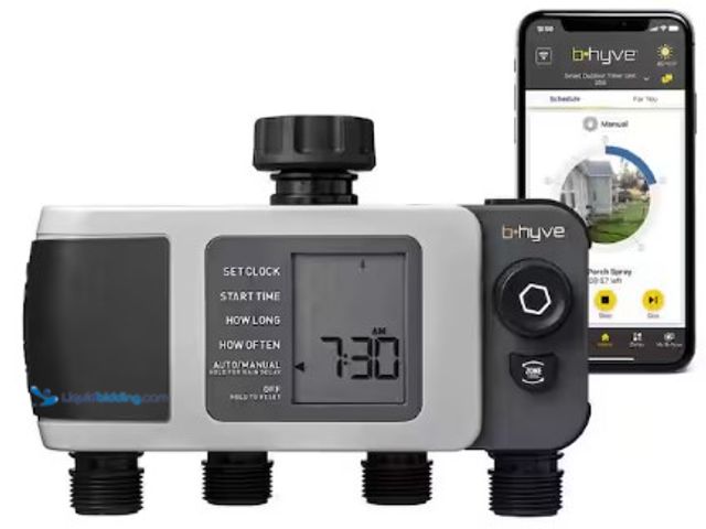 Lot 49-3618562 - Orbit B-hyve XD Bluetooth 4-Outlet Hose Watering Timer Sprinkler Timer, Model # 24634, New.   Ref#PA...