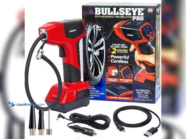 Lot 49-1569438 - Bell + Howell BULLSEYE Pro 150 PSI Cordless Handheld Rechargeable Tire Inflator with Digital Pressur...