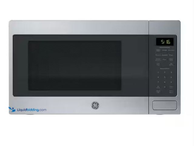 Lot 49-1577081 - GE 1.6 Cu. Ft. Countertop Microwave Oven, Model # GCST16S1WSS, Unused, Works, Powers on.   Ref#HDPA0...