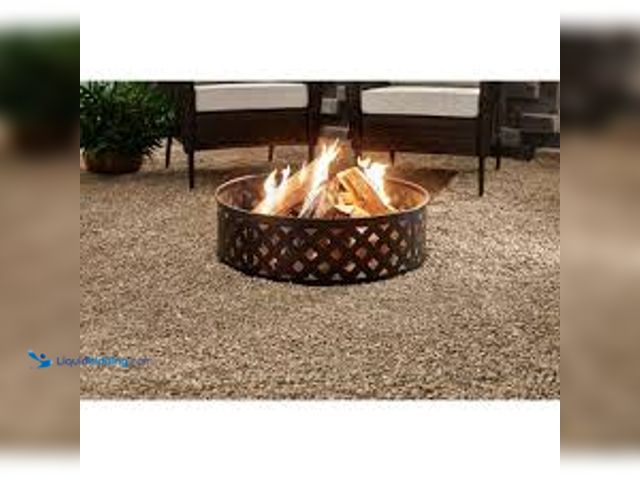 Lot 49-5485842 - Hampton Bay 30 in. Steel Fire Ring with Lattice Pattern in Black. Model # OFW279FR. Unused.