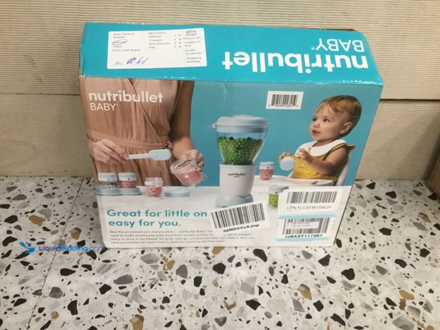 Lot 49-5416528 - Nutri Bullet Baby Food Blender Kitchen Processing Appliance Kids & Toddler Meals.  Unused