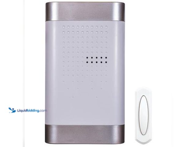 Lot 49-3564939 - Defiant Wireless Battery Operated Doorbell Kit with Wireless Push Button, White and Nickel. Model # ...
