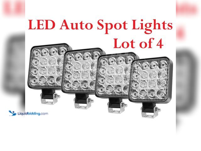Lot 49-3435011 - Lot of 2 LED Auto Spot Lights 4" Black Shell - NEW - Featuring 24,000 LM per light ensuring excellen...