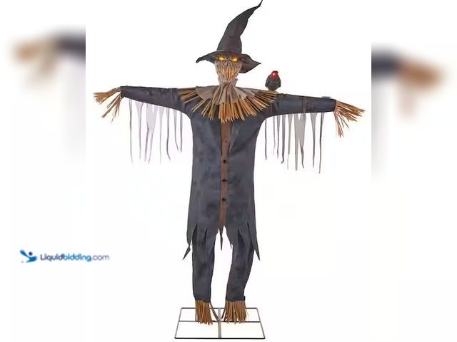 Lot 49-3637880 - Home Accents Holiday 6.5 FT Wicked Woods Animated LED Stalking Scarecrow, Model # 26SV25248, New.   ...