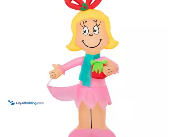 Lot 49-1542233 - 4 ft. H x 1.87 ft. W LED Airblown Holiday Lights Cindy Lou Who Christmas Inflatable, Model# 24GM1046...