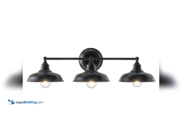 Lot 49-1627183 - Better Homes & Gardens 3-Light Bronze Dimmable Electric Modern Vanity Lights with Painted Glass Mode...