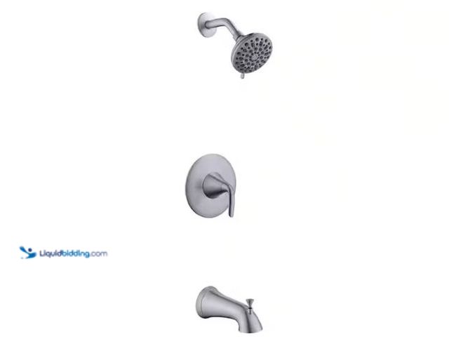 Lot 49-2026373 - Glacier Bay Irena Single-Handle 6-Spray Tub and Shower Faucet in Brushed Nickel (Valve Included), Mo...