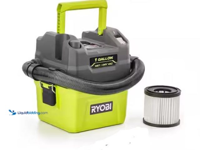 Lot 49-1569184 - RYOBI ONE+ 18V Cordless 1 Gal. Wet/Dry Vacuum (Tool Only), Model # PCL733B, Slightly used, Works, No...