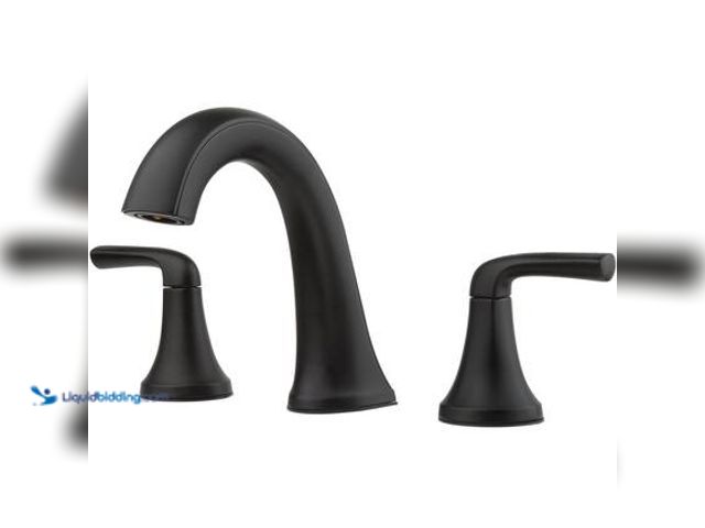 Lot 49-5572409 - Pfister Ladera 8 in. Widespread Double Handle Bathroom Faucet in Matte Black. Model # LF-049-LRBB. U...