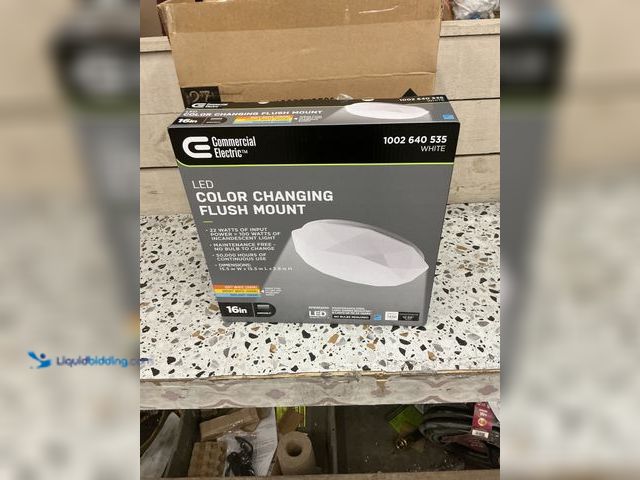 Lot 49-5476326 - Commercial Electric 16in Diamond Shape Entryway LED Flush Mount Ceiling Light Unused