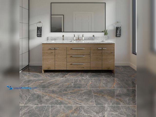Lot 49-5450607 - Daltile
Shoregaze Sapphire 24 in. x 48 in. Polished Porcelain Marble Look Floor and Wall Tile (15.5...