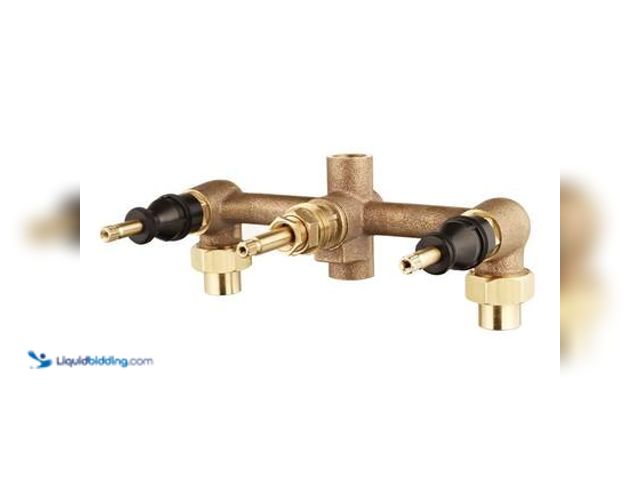 Lot 49-5559611 - Pfister 8 in. Fixed Brass 3-Handle Valve Body. Model # 01-31XA. Used