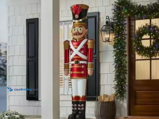 Lot 49-1539981 - Home Accents Holiday 6 ft LED Candy Soldier Nutcracker Model #1011183712, Unused  Ref#HOL1113