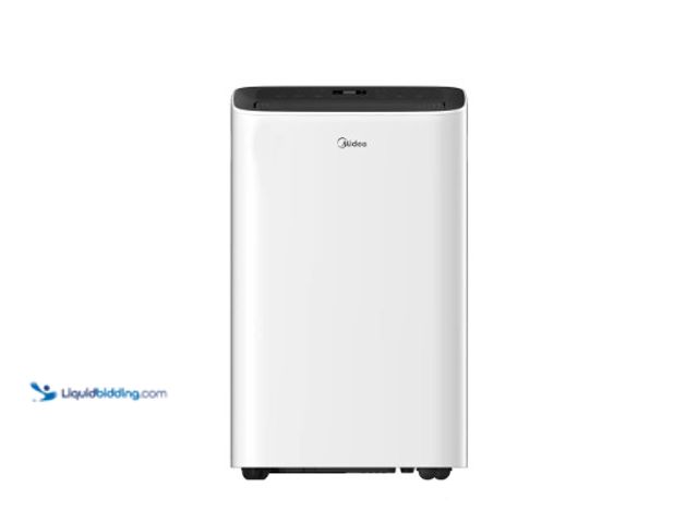 Lot 49-3564440 - Midea 10,000 BTU DOE Smart Portable Air Conditioner, for spaces up to 450 sq. ft. Unused with attach...