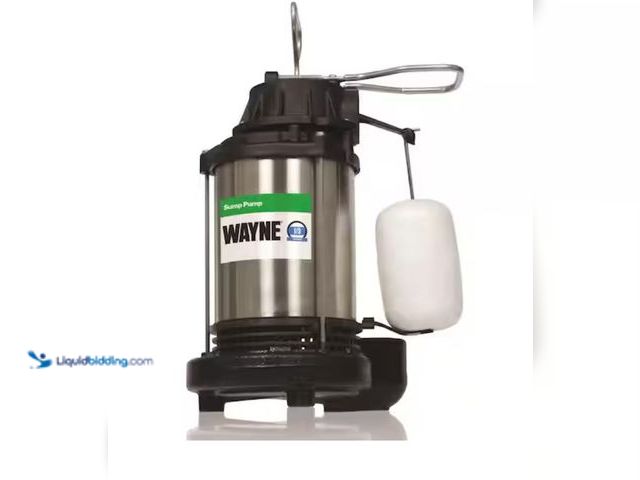 Lot 49-1623580 - Wayne 1/3 HP 4600 gph Stainless Steel Vertical Float Switch AC Sump Pump 8 ft., Model # 4003741, Use...