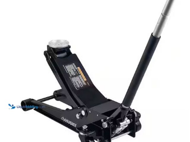 Lot 49-1625314 - Husky 3-Ton Low Profile Floor Jack with Quick Lift, Model # HD00120-DIP, Unused, Has attachments.  R...