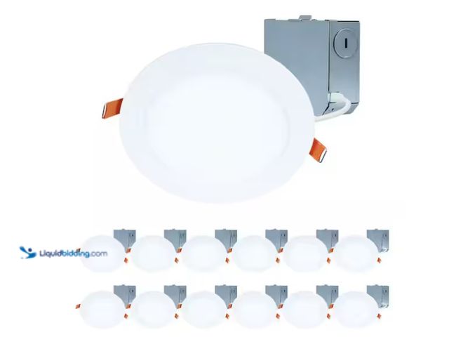 Lot 49-1580033 - HALO HLBE 6 in. Ultra-Slim Downlight 3000K Fixed CCT New Construction/Remodel Integrated LED Recesse...