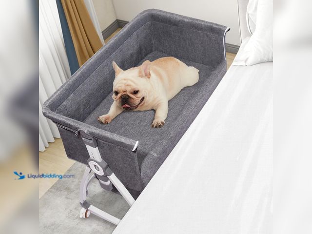 Lot 49-5542689 - MAXFUT Raised Pet Bunk Bed,Dog Bed Attachment to Human Bed,Human Dog Bed,Bedside Dog Bed,Dog Bunk Be...