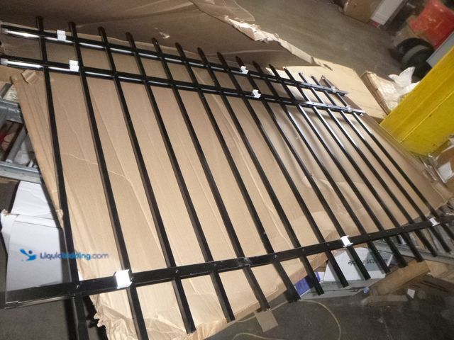 Lot 49-1519253 - Fences 4 ft. H x 6 ft. W Orleans Aluminum Fence Panel Model#1606375, Unused Slightly Bent From Shipp...