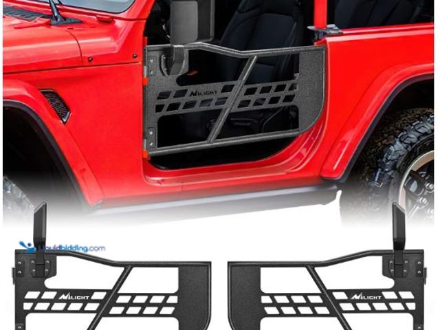 Lot 49-1513906 - Nilight Off Road Front Tubular Doors with Side View Mirrors Compatible with 2018 2019 2020 2021 2022...