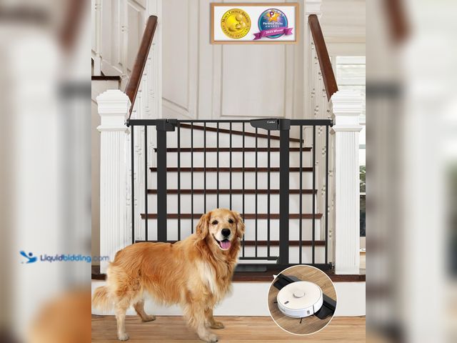 Lot 49-5545069 - Cumbor 30-46" Baby Gate for Stairs, Mom's Choice Awards Winner-Auto Close Dog Gate for The House, Gi...