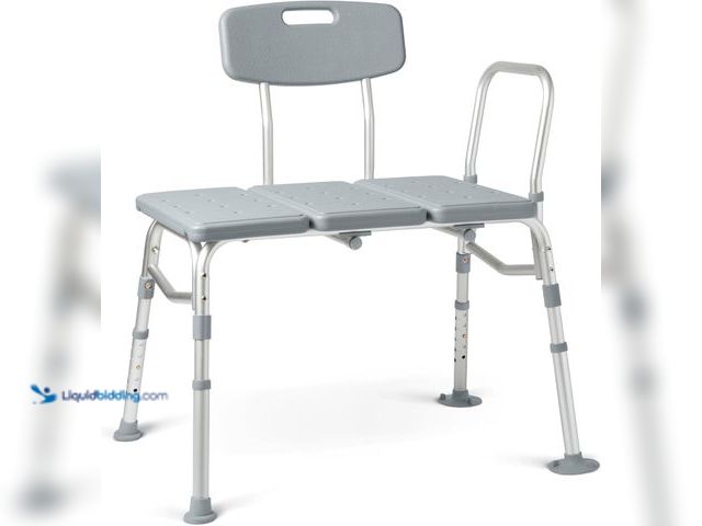 Lot 49-5543389 - Medline Transfer Bench for Bathtubs and Showers, Adjustable Shower Bench and Bath Seat For Seniors a...