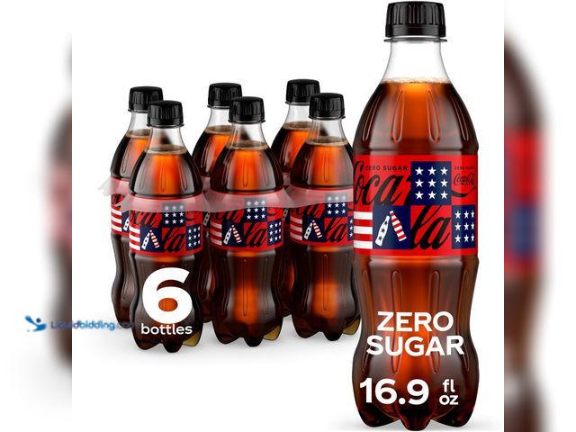 Lot 49-3565889 - QTY 4 - Coca-Cola Zero Sugar Soda Soft Drink Bottles, 16.9 fl oz, 6 Pack. Model: 049000045840. BEST ...