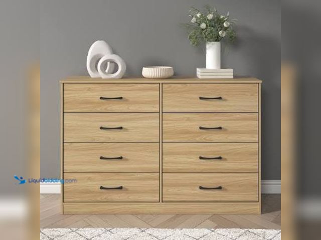 Lot 49-5544089 - Mainstays Ardent 6 Drawer Dresser, 53.75" Wide, Euro Oak. Model 674183447. Unused