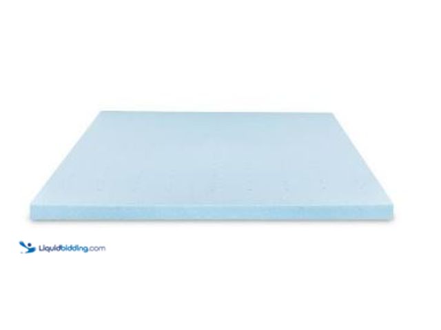 Lot 49-1625208 - Style Well 3 in. Gel Infused Memory Foam King Mattress Topper, Model # THD-MFVT-3K, Unused.  Ref#CRS...