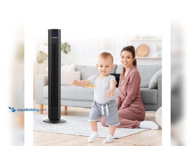 Lot 49-5406289 - Lasko Xtra Air 48 in. 4-Speed Tower Fan in Black with Digital Display, Auto Mode, Timer and Remote C...