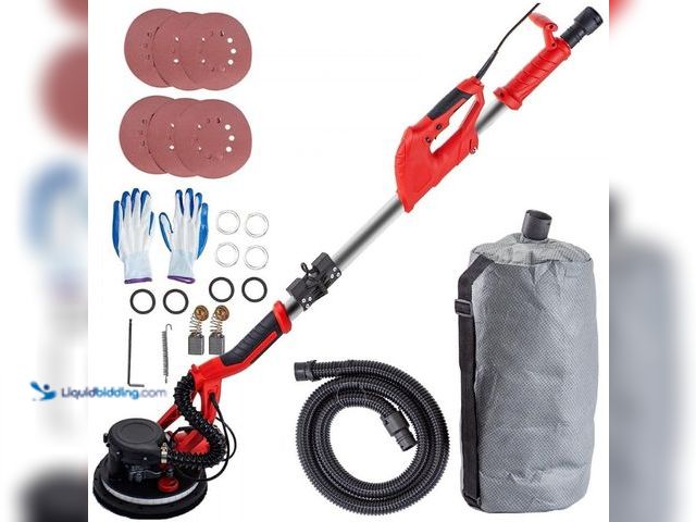 Lot 49-5546121 - VEVOR Drywall Sander 850W, Electric Drywall Sander, Variable Speed 800-1750 RPM, Foldable Sheetrock ...