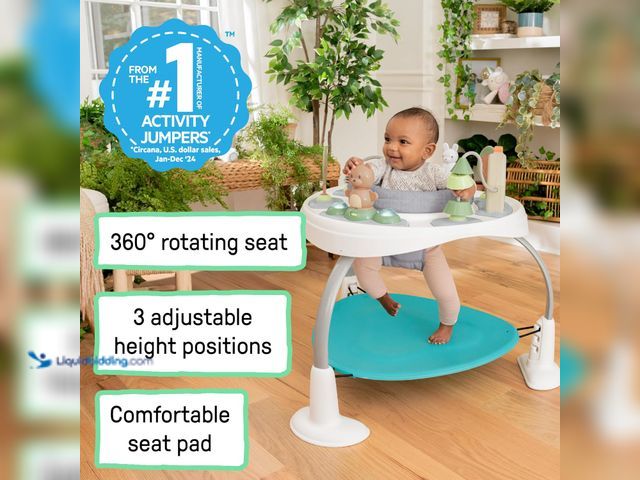 Lot 49-5556866 - Ingenuity Spring & Sprout 2-in-1 Baby Activity Center Jumper and Table with Infant Toys - Ages 6 Mon...