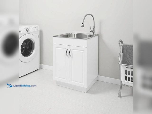 Lot 49-5538981 - Glacier Bay
24 in. W x 21 in. D x 34 in. L Stainless Steel Laundry/Utility Sink with Faucet and Cab...