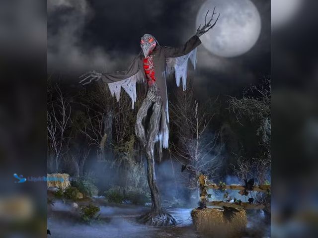 Lot 49-1530758 - Home Accents Holiday 15 ft. Grave & Bones Giant-Sized Animated LED Gally-Crow, Model # 25SV25076, Un...