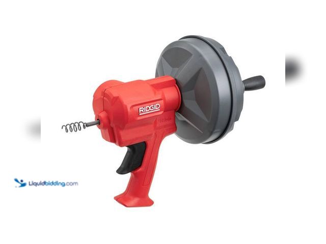 Lot 49-1548534 - RIDGID EZ SPIN Drain Cleaning Snake Auger. Model # 80168. Slightly Used.  Ref#HDSR114