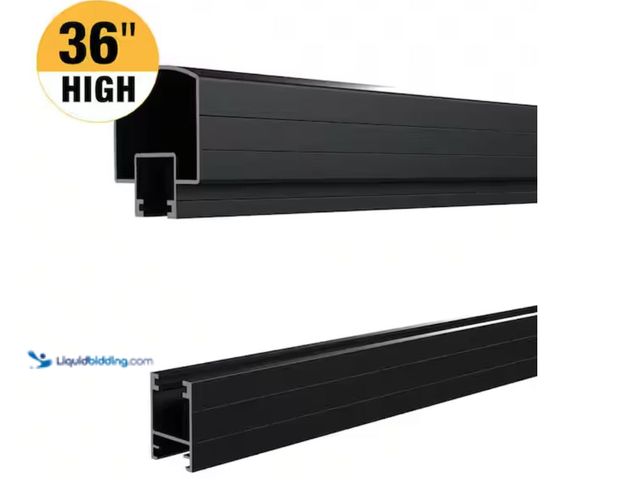 Lot 49-2020833 - PEAK Aluminum Railing 36 in. H x 4 ft. W Aluminum Deck Railing Hand and Base Rail for 36 in. High Sy...