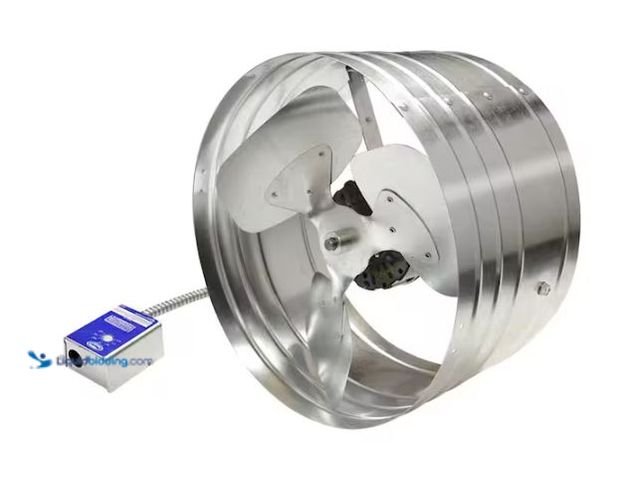Lot 49-1627537 - Master Flow 1450 CFM Silver Electric Powered Gable Mount Electric Attic Fan Model # EGV5, Unused  Re...