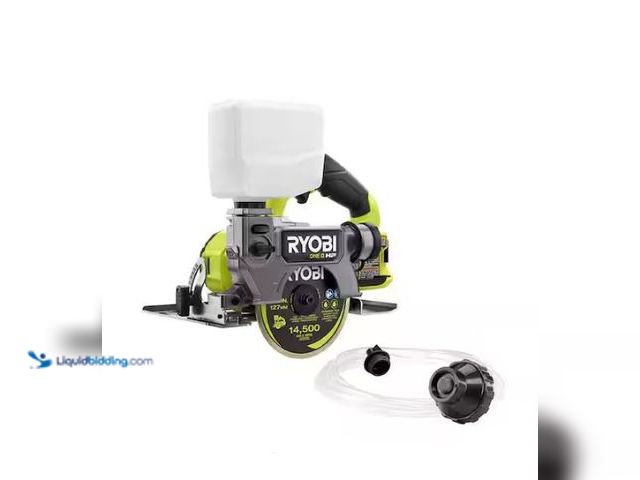 Lot 49-1577136 - RYOBI ONE+ HP 18V Cordless Handheld Wet/Dry Masonry Tile Saw (Tool Only), Model # PBLHTS01B, Unused....