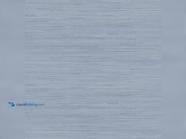Lot 49-5449160 - NuWallpaper x Society Social Classic Faux Grasscloth Peel and Stick Wallpaper, Mineral Blue. Item is...