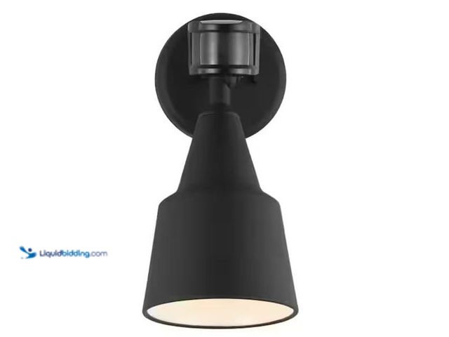 Lot 49-1631325 - Generation Lighting 1 Head Black Motion Activated Outdoor Flood Light with Photo Cell, Model # 85607...