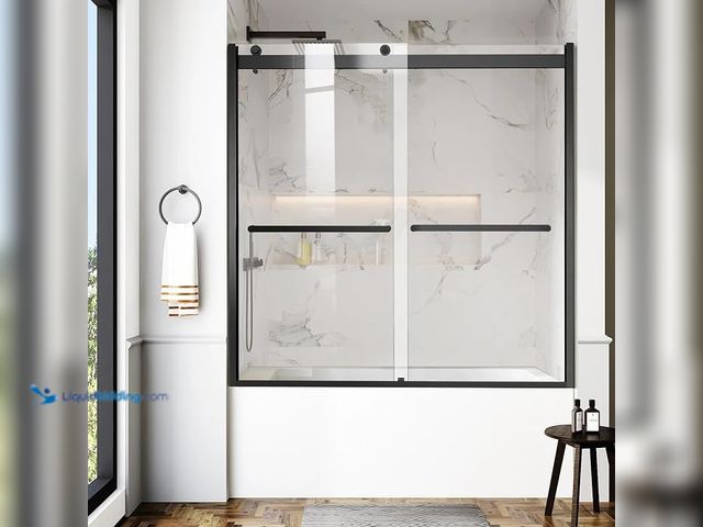 Lot 49-1630667 - (1 PANEL ONLY FOR) Bathtub Shower Door, 60″x 62″ Semi-Frameless Sliding Shower Door, with 5/16" (8mm...