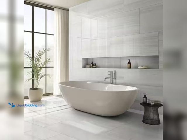 Lot 49-5508723 - Approx 315 sq.ft. MSI
Bianco Dolomite 24 in. x 48 in. Polished Porcelain Floor and Wall Tile (16 sq...