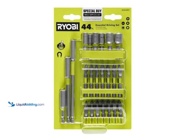Lot 49-3565700 - RYOBI Essentials Driving Set (44-Pieces). Model # A964401. Unused